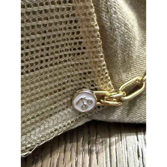 Vintage Distressed “Authentic” Trucker Hat with Gold Chain & Cherry Patch - Picture 7 of 7